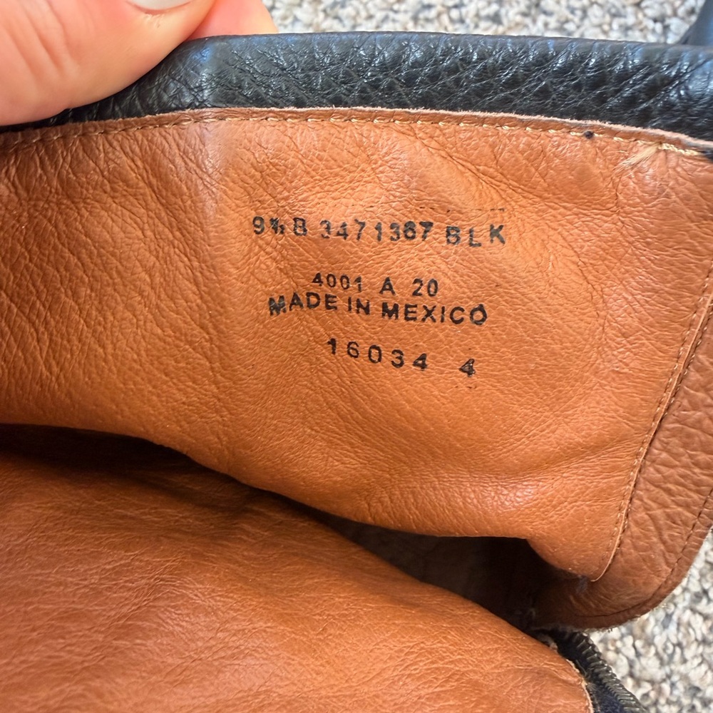 Frye Black Leather Moto Boots - Picture 2 of 3